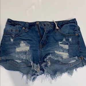 Dark blue jean shorts